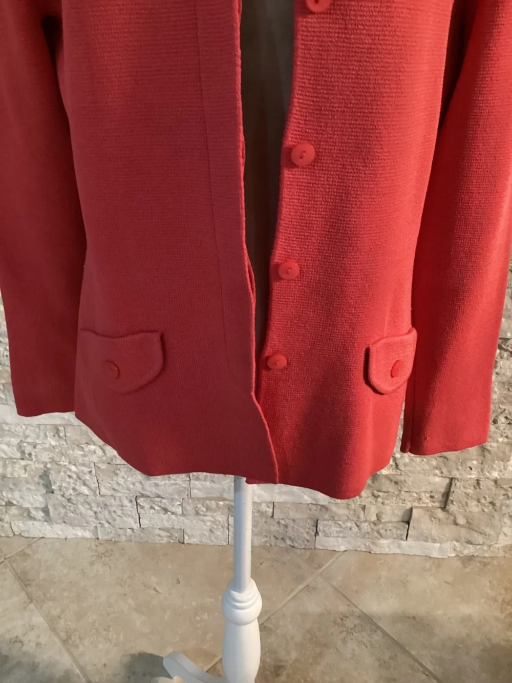Talbots structured collarless knit sweater jacket (NWT)